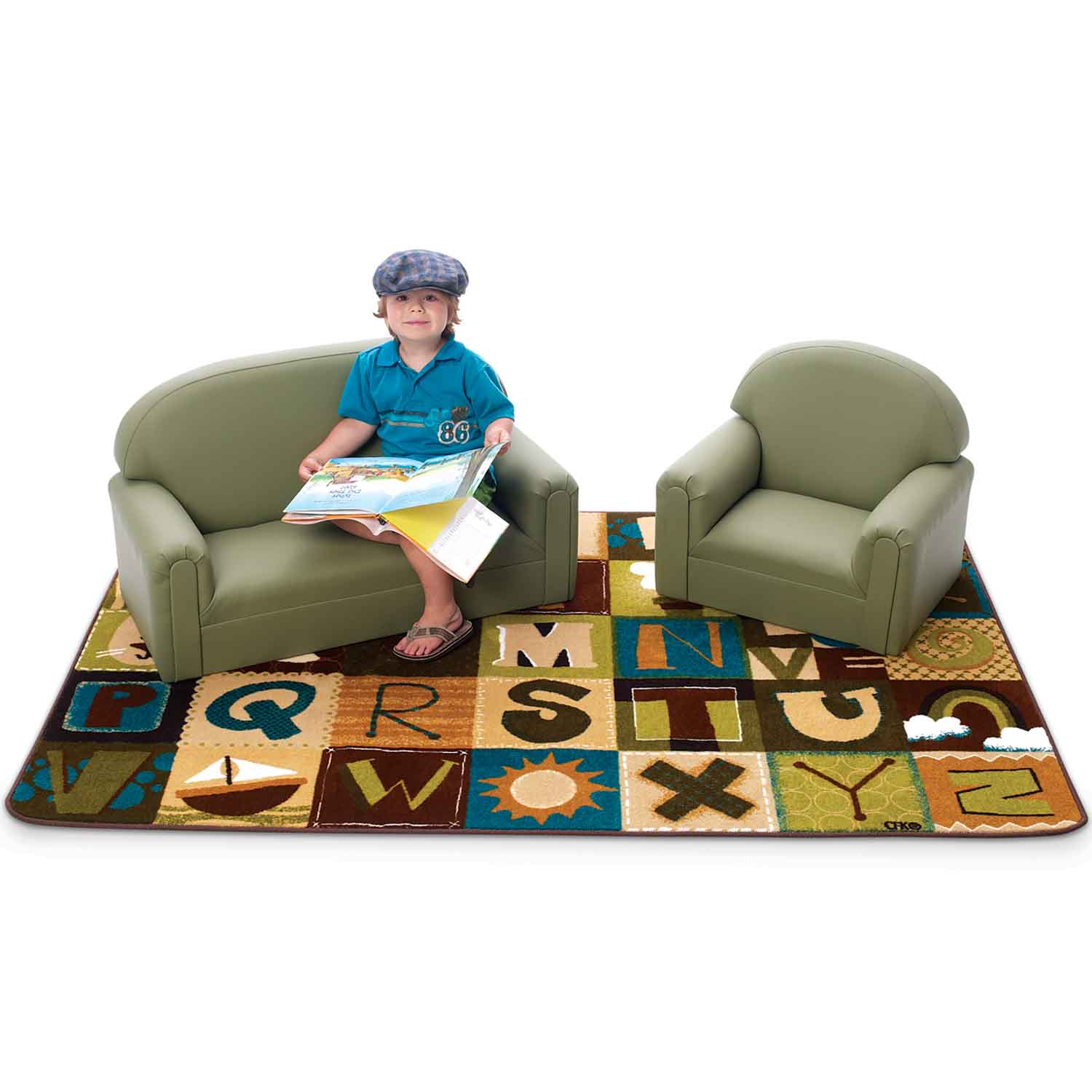 Alphabet Rugs Block Alphabet Blocks Classroom Rugs| Becker's School Supplies