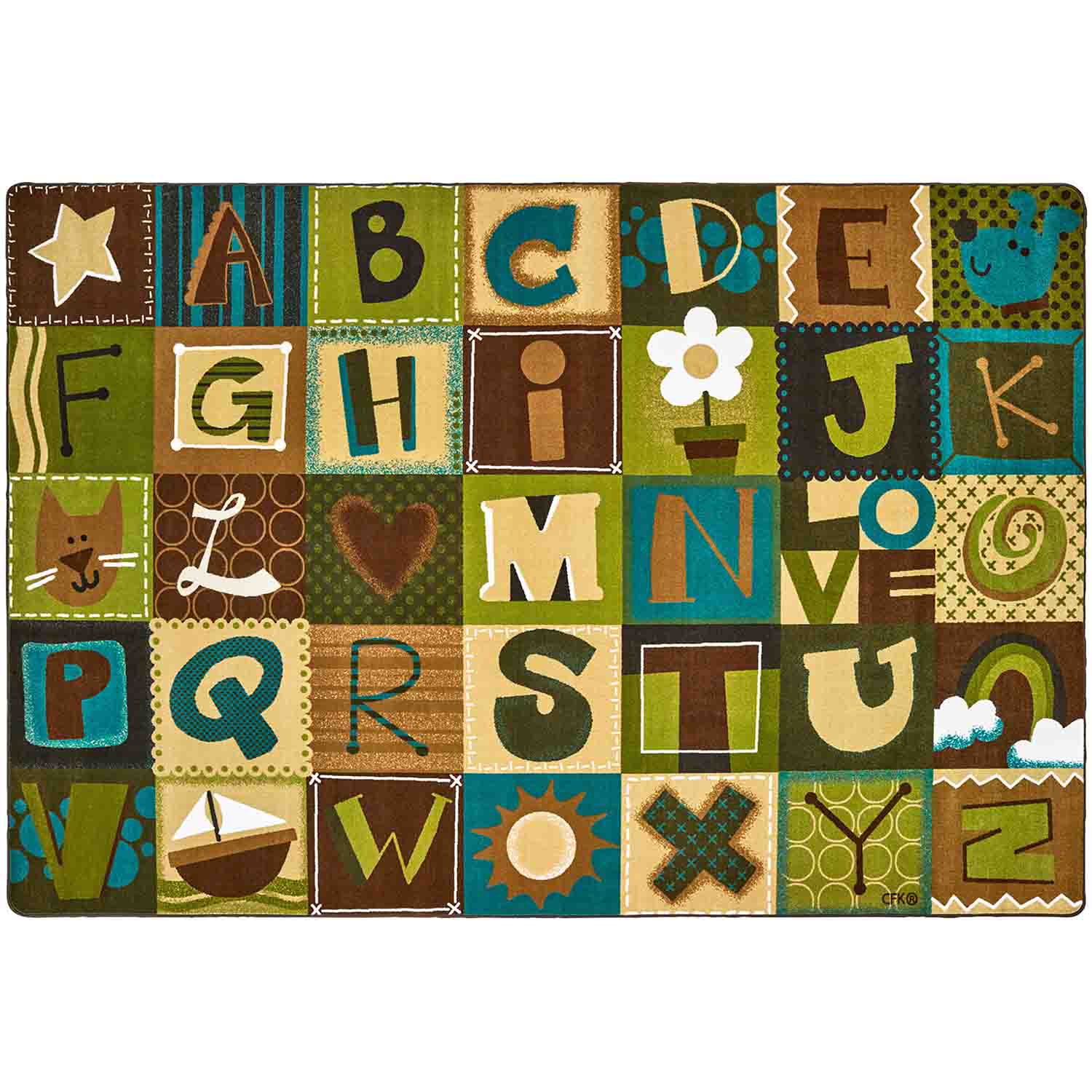 Alphabet Blocks Classroom Rugs| Becker's School Supplies