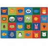 KIDSoft™ Animal Patchwork Rug, Primary Colors, Rectangle 4' x 6'