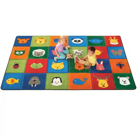 KIDSoft™ Animal Patchwork Rug, Primary Colors