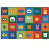 KIDSoft™ Animal Patchwork Rug, Primary Colors, Rectangle 6' x 9'