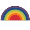 Rainbow Rows Classroom Rug, Semi-Circle 6' x 12'