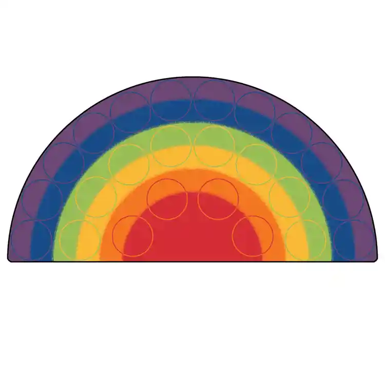 Rainbow Rows Classroom Rug