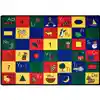 Blocks of Fun Classroom Rug, Rectangle 4'5" x 5'10"