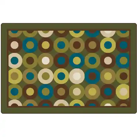 Calming Circles Classroom Rug, Nature's Colors