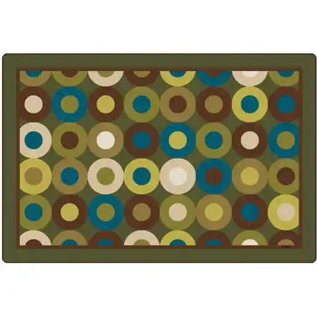 Calming Circles Classroom Rug, Nature's Colors