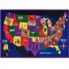 Discover America Classroom Rug, Rectangle 4'5" x 5'10"