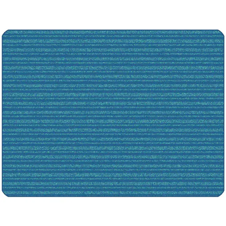 KIDSoft Subtle Stripes Rug Blue Teal 3' x 4'