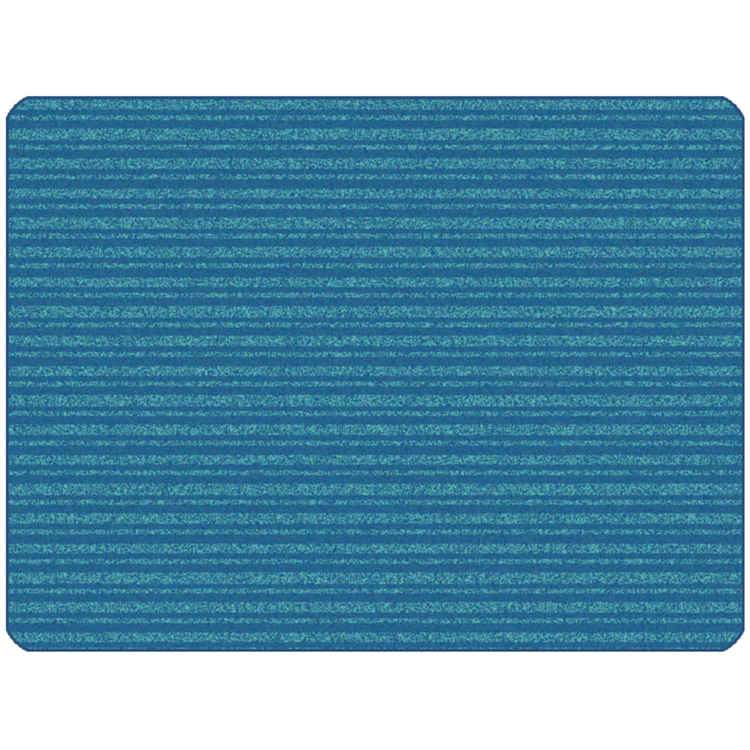 KIDSoft Subtle Stripes Rug Blue Teal 4 x 6