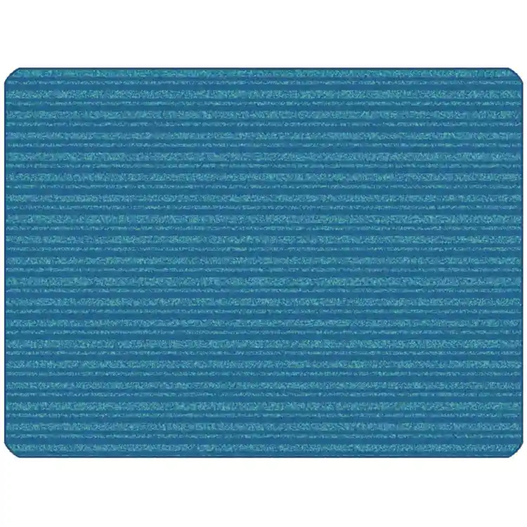 KIDSoft Subtle Stripes Rug Blue Teal 4 x 6