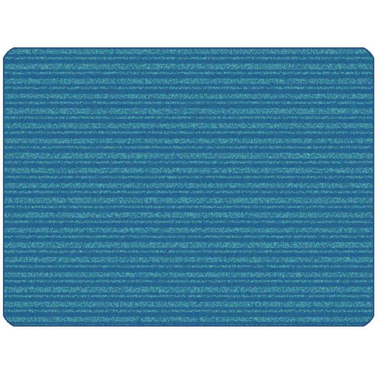 KIDSoft Subtle Stripes Rug Blue Teal 6' x 9'