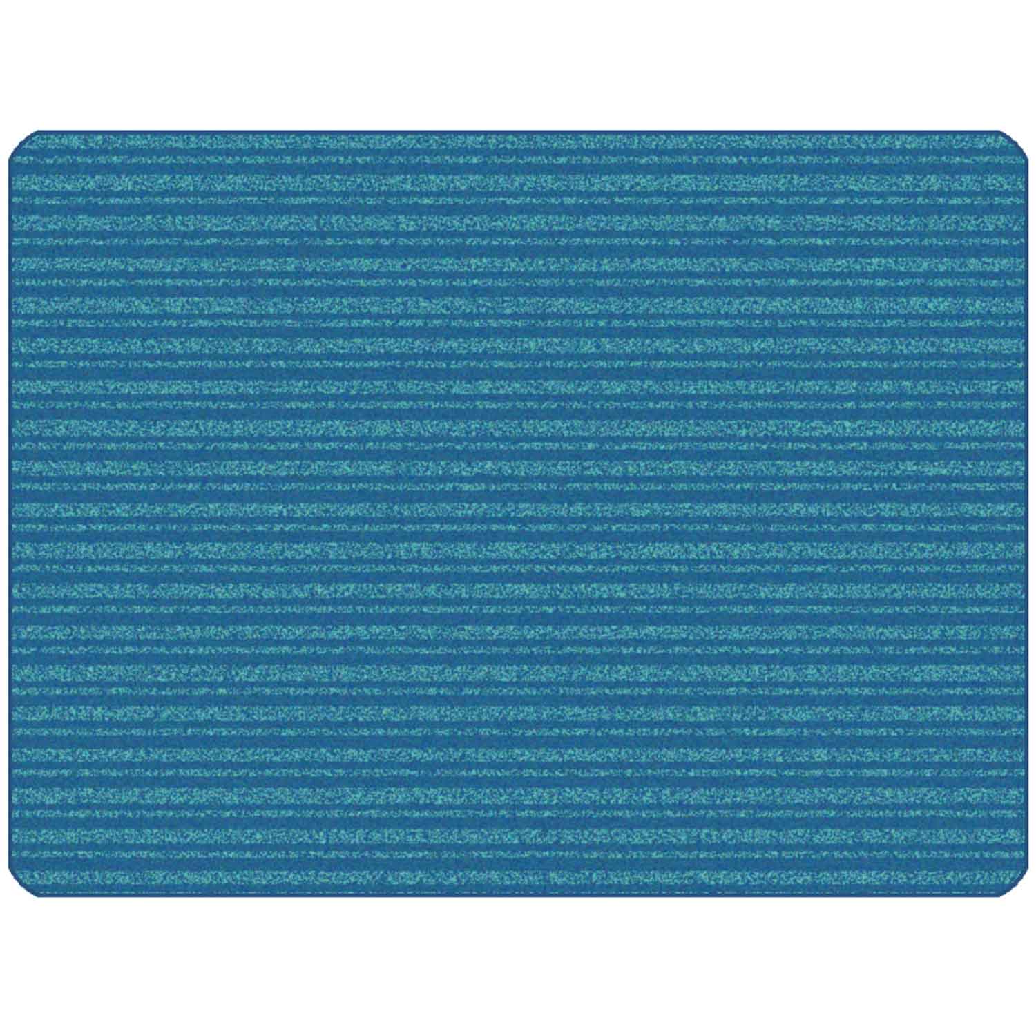 KIDSoft Subtle Stripes Rug Blue Teal 6' x 9'
