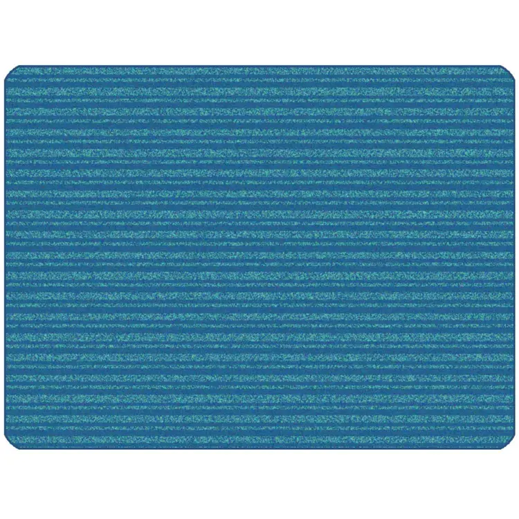 KIDSoft Subtle Stripes Rug Blue Teal 6' x 9'