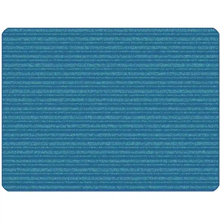KIDSoft Subtle Stripes Rug Blue Teal 6' x 9'