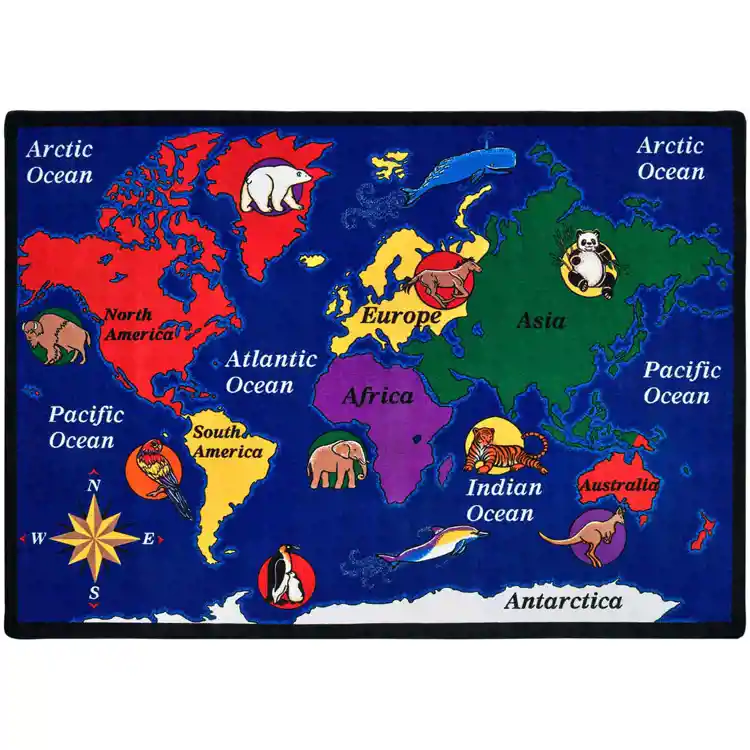 World Explorer Classroom Rug