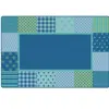 KIDSoft Pattern Blocks Rug Blue 4x6