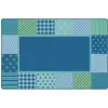 KIDSoft™ Pattern Blocks Rug, Blue