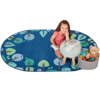 KIDSoft™ Tranquil Trees Rug, Blue, Oval 4' x 6'