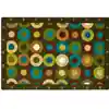 Alphabet Calming Circles Classroom Rug, Nature's Colors, Rectangle 4' x 6'