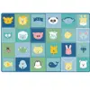 KIDSoft™ Animal Patchwork Rug, Soft Colors, Rectangle 6' x 9'