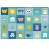 KIDSoft™ Animal Patchwork Rug, Soft Colors, Rectangle 8' x 12'