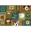 KIDSoft™ Animal Sounds Toddler Classroom Rug, Nature's Colors, Rectangle 4' x 6'