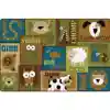 KIDSoft™ Animal Sounds Toddler Classroom Rug, Nature's Colors, Rectangle 4' x 6'