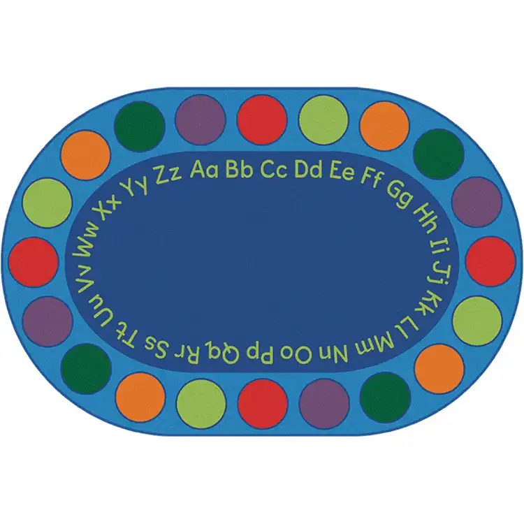 Circletime Alphabet Seating Rug, Oval 7'6" x 12'