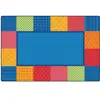 KIDSoft™ Pattern Blocks Rug, Primary, Rectangle 4' x 6'