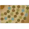 Radiating Alphabet Circles Seating Rug, Natures Colors, Rectangle 7'6" x 12'
