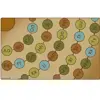 Radiating Alphabet Circles Seating Rug, Natures Colors, Rectangle 7'6" x 12'