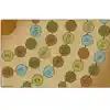 Radiating Alphabet Circles Seating Rug, Natures Colors