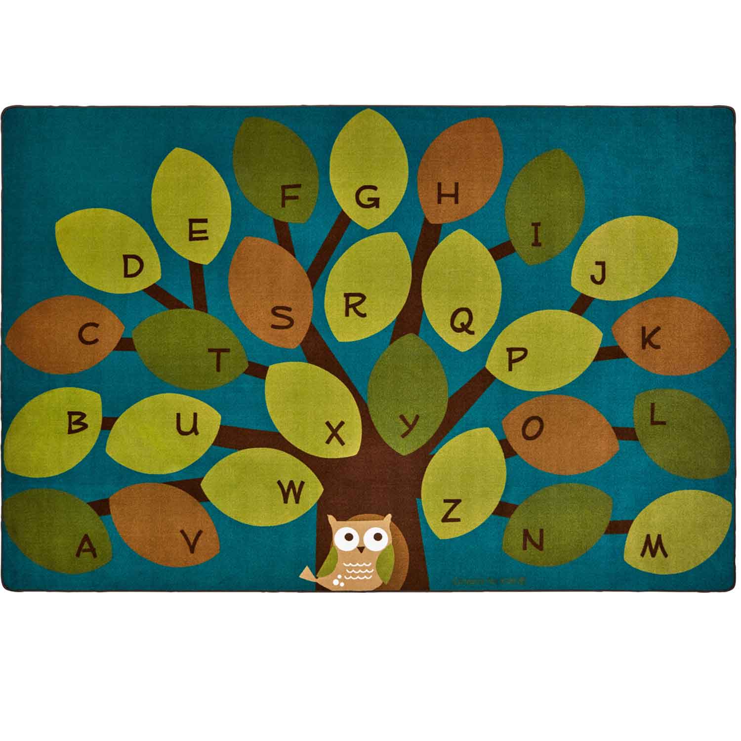 Owl-phabet Tree Classroom Rugs | Becker's School Supplies