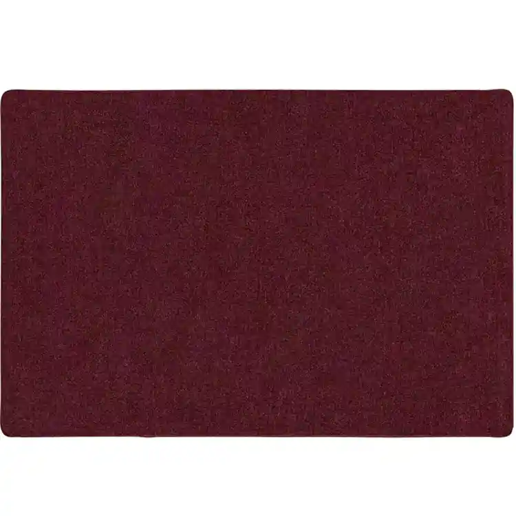 Mt. St. Helens Solid Color Classroom Carpet Collection, Cranberry, Rectangle 6' x 9'
