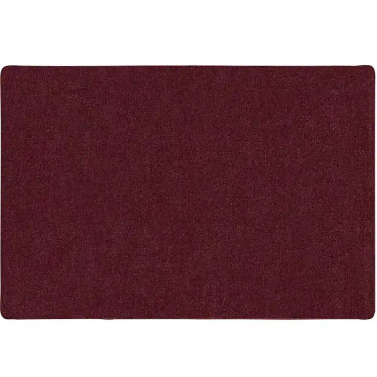 Mt. St. Helens Solid Color Classroom Carpet Collection, Cranberry, Rectangle 6' x 9'