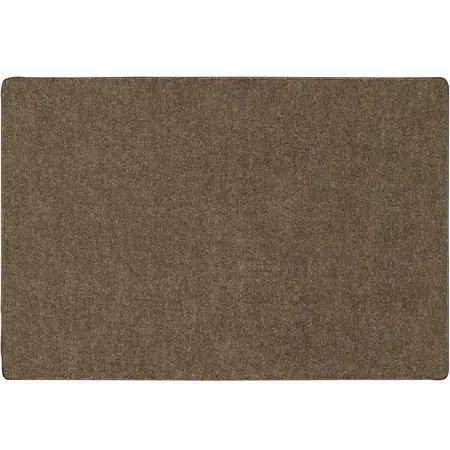 Mt. St. Helens Solid Color Classroom Carpet Collection, Mocha, Rectangle 8'4" x 12'