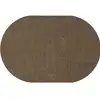 Mt. St. Helens Solid Color Classroom Carpet Collection, Mocha, Oval 6' x 9'