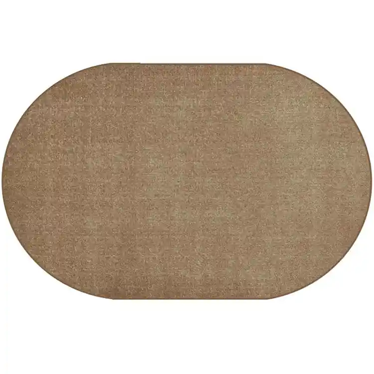 Mt. St. Helens Solid Color Classroom Carpet Collection, Sahara, Oval 7'6"  x 12'