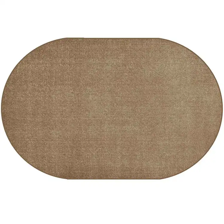 Mt. St. Helens Solid Color Classroom Carpet Collection, Sahara, Oval 7'6"  x 12'