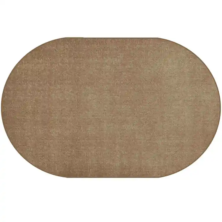 Mt. St. Helens Solid Color Classroom Carpet Collection, Sahara, Oval 7'6"  x 12'