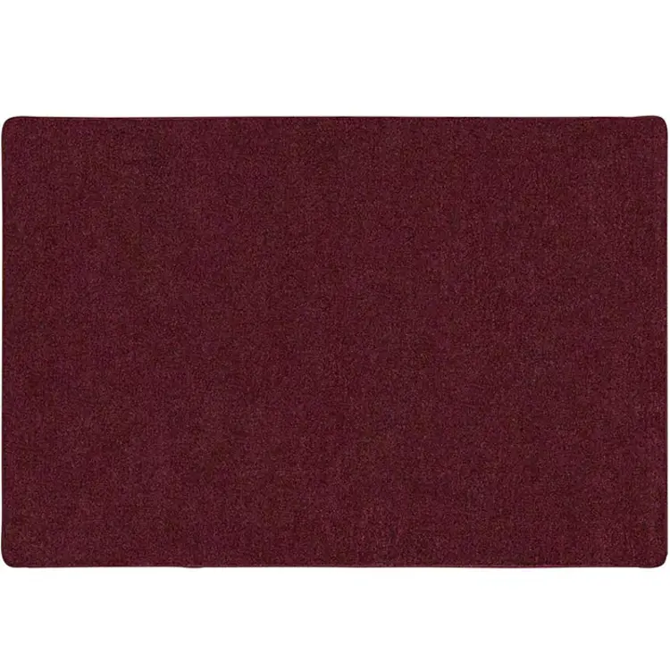Mt. St. Helens Solid Color Classroom Carpet Collection, Cranberry, Rectangle 7'6" x 12'