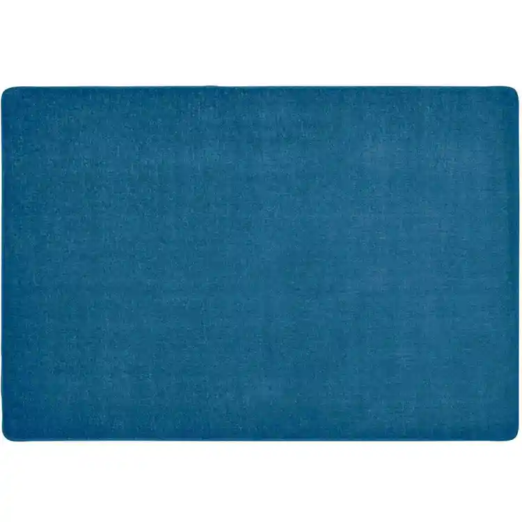 Mt. St. Helens Solid Color Classroom Carpet Collection, Marine Blue, Rectangle 7'6" x 12'