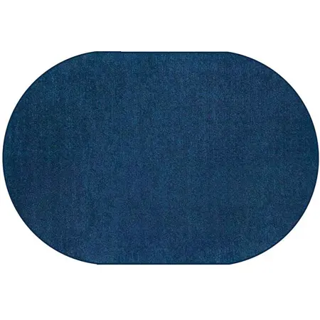 Mt. St. Helens Solid Color Classroom Carpet Collection, Blueberry, Oval 8'3" x 11'8"