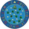 Hip Hop To The Top Classroom Rug, Round 6'