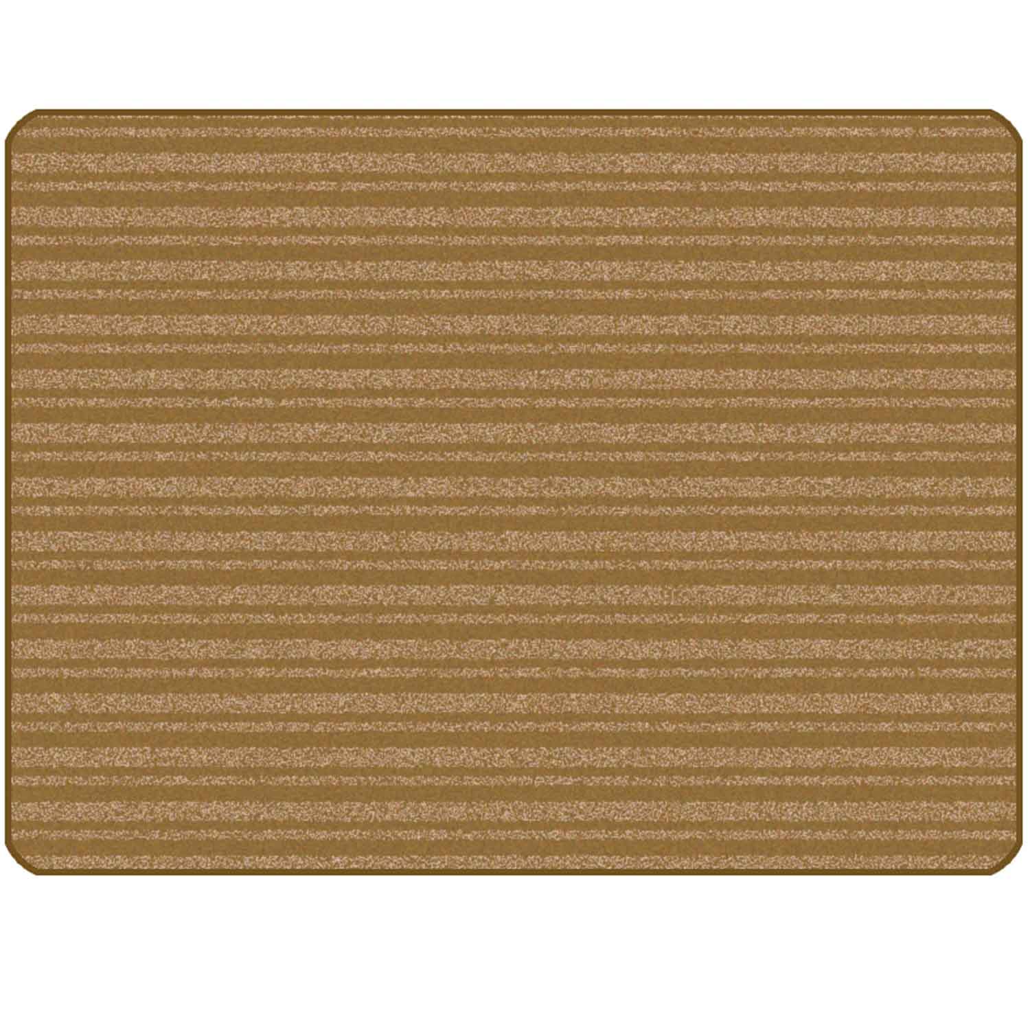 KIDSoft Subtle Stripes Rug Brown Tan 4' x 6'