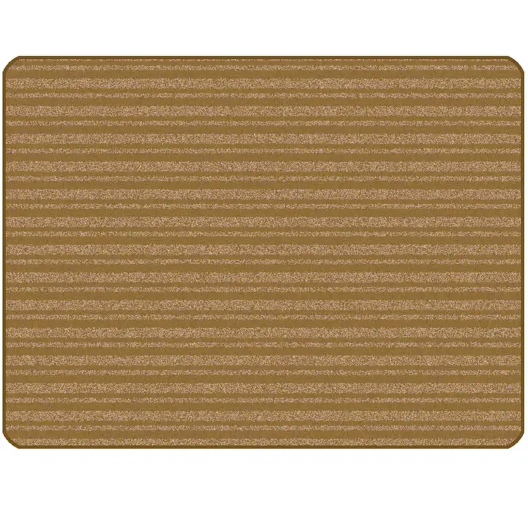 KIDSoft Subtle Stripes Rug Brown Tan 4' x 6'
