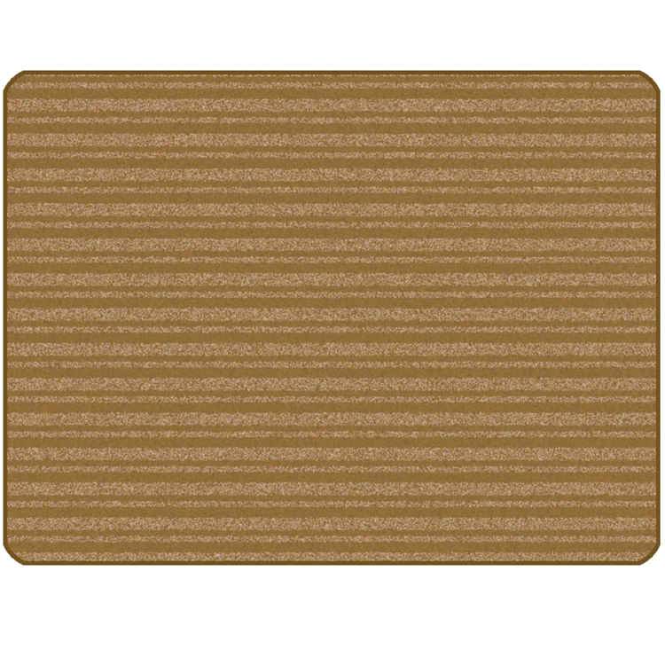 KIDSoft Subtle Stripes Rug Brown Tan 6' x 9'