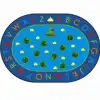 Hip Hop To The Top Classroom Rug, Oval 6'9" x 9'5"