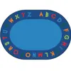 Alphabet Circletime Classroom Rug, Oval 6' x 9'