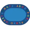 Alphabet Circletime Classroom Rug, Oval 6' x 9'